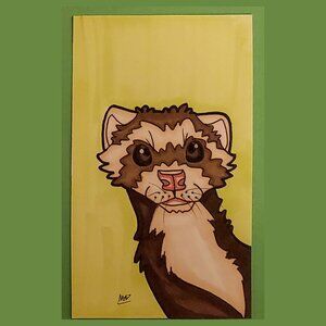 Ferret | Pet Portrait | Original Marker Illustration